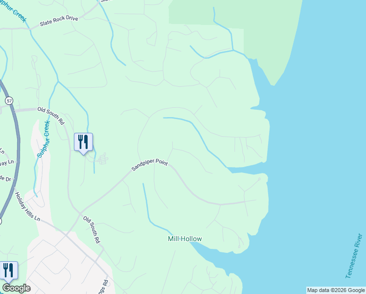 map of restaurants, bars, coffee shops, grocery stores, and more near 10 Shiloh Falls Court in Counce