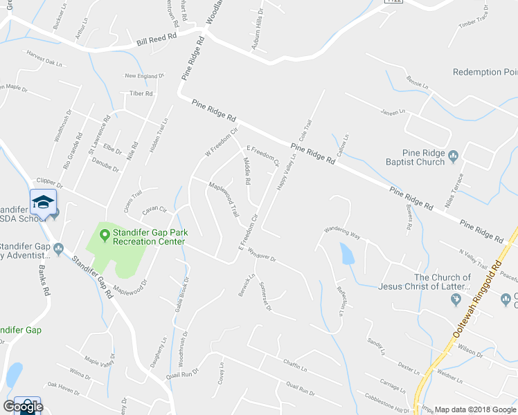 map of restaurants, bars, coffee shops, grocery stores, and more near 4001 East Freedom Circle in Ooltewah