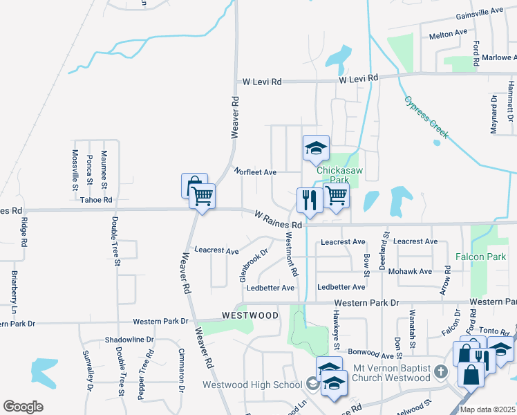 map of restaurants, bars, coffee shops, grocery stores, and more near 912 West Raines Road in Memphis