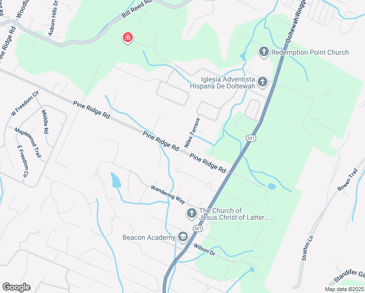 map of restaurants, bars, coffee shops, grocery stores, and more near 3984 Niles Terrace in Ooltewah