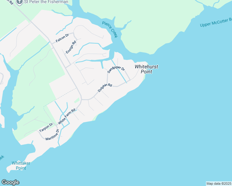 map of restaurants, bars, coffee shops, grocery stores, and more near 6022 Dolphin Road in Oriental