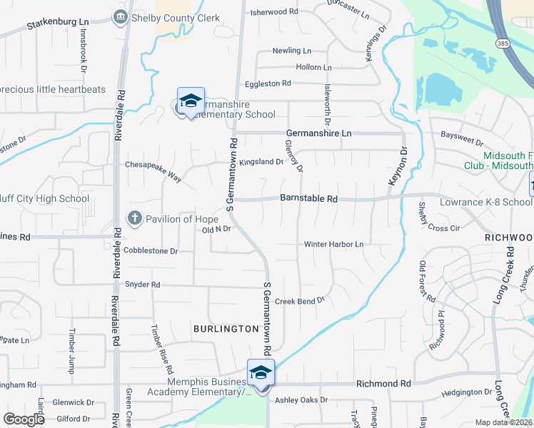 map of restaurants, bars, coffee shops, grocery stores, and more near 4108 Nipoma Cove in Memphis
