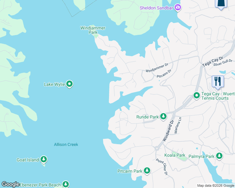 map of restaurants, bars, coffee shops, grocery stores, and more near 29045 Snapper Point in Fort Mill
