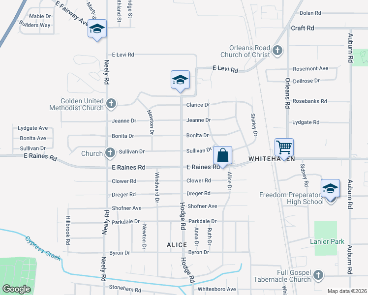 map of restaurants, bars, coffee shops, grocery stores, and more near 434 Sullivan Drive in Memphis