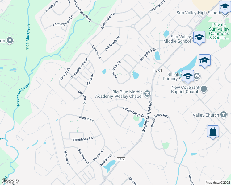 map of restaurants, bars, coffee shops, grocery stores, and more near 3308 Paxton Ridge Drive in Indian Trail