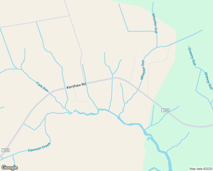 map of restaurants, bars, coffee shops, grocery stores, and more near 5771 Kershaw Road in Oriental