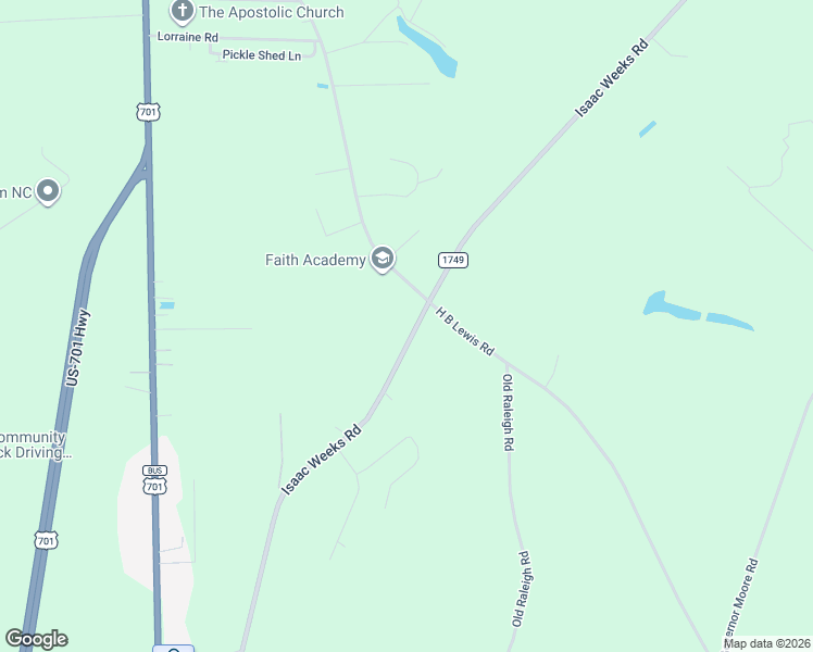 map of restaurants, bars, coffee shops, grocery stores, and more near 2275 Hb Lewis Road in Clinton