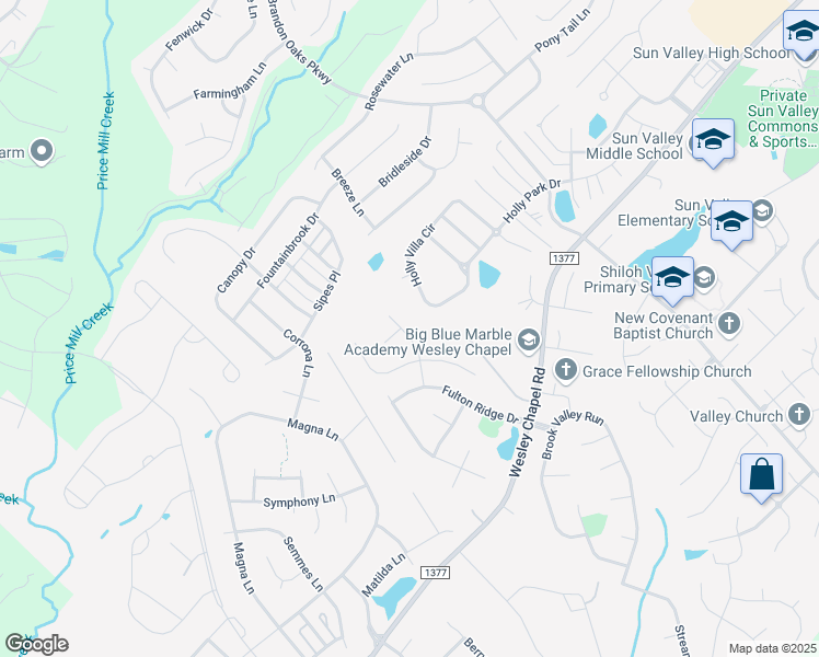 map of restaurants, bars, coffee shops, grocery stores, and more near 3312 Paxton Ridge Drive in Indian Trail