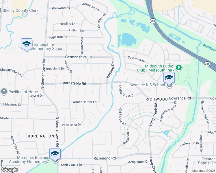 map of restaurants, bars, coffee shops, grocery stores, and more near 4068 Delgate Cove in Memphis