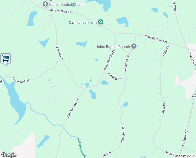 map of restaurants, bars, coffee shops, grocery stores, and more near 1961 Fairhope Road in York