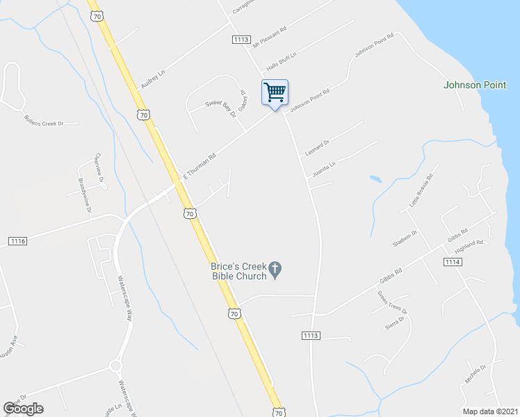map of restaurants, bars, coffee shops, grocery stores, and more near 4016 U.S. 70 in New Bern