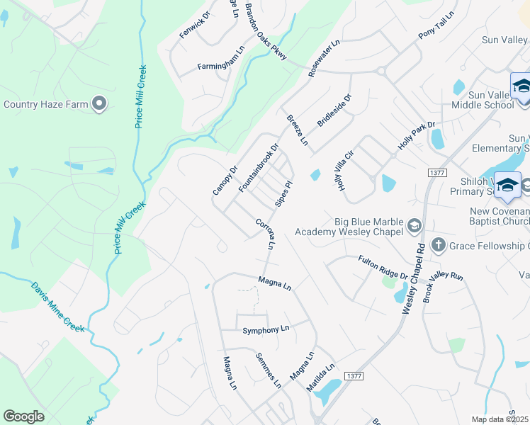map of restaurants, bars, coffee shops, grocery stores, and more near 1007 Garden Oak Drive in Indian Trail