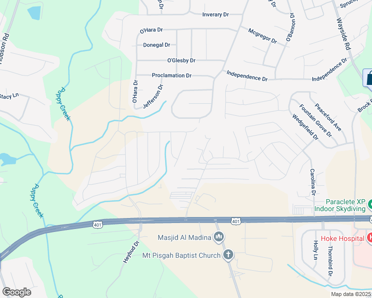 map of restaurants, bars, coffee shops, grocery stores, and more near 8001 Fayetteville Road in Raeford