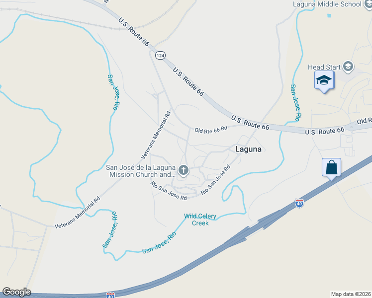 map of restaurants, bars, coffee shops, grocery stores, and more near Saint Josephs Boulevard in Laguna