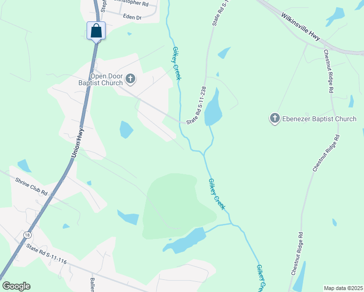 map of restaurants, bars, coffee shops, grocery stores, and more near 177-199 Tumbleweed Drive in Gaffney