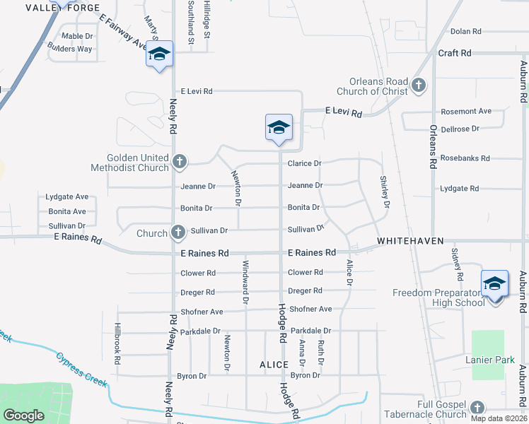 map of restaurants, bars, coffee shops, grocery stores, and more near 390 Bonita Drive in Memphis