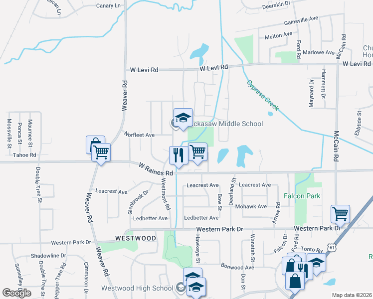 map of restaurants, bars, coffee shops, grocery stores, and more near 818 Cavalier Drive in Memphis