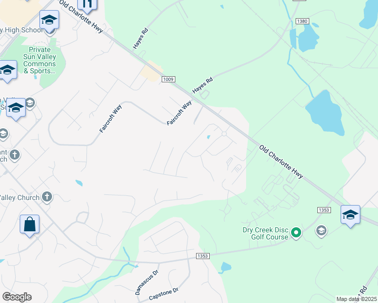 map of restaurants, bars, coffee shops, grocery stores, and more near 1243 Harkey Creek Drive in Monroe