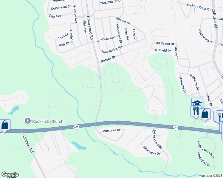 map of restaurants, bars, coffee shops, grocery stores, and more near in Fayetteville
