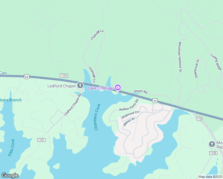 map of restaurants, bars, coffee shops, grocery stores, and more near 3958 Highway 64 in Hayesville