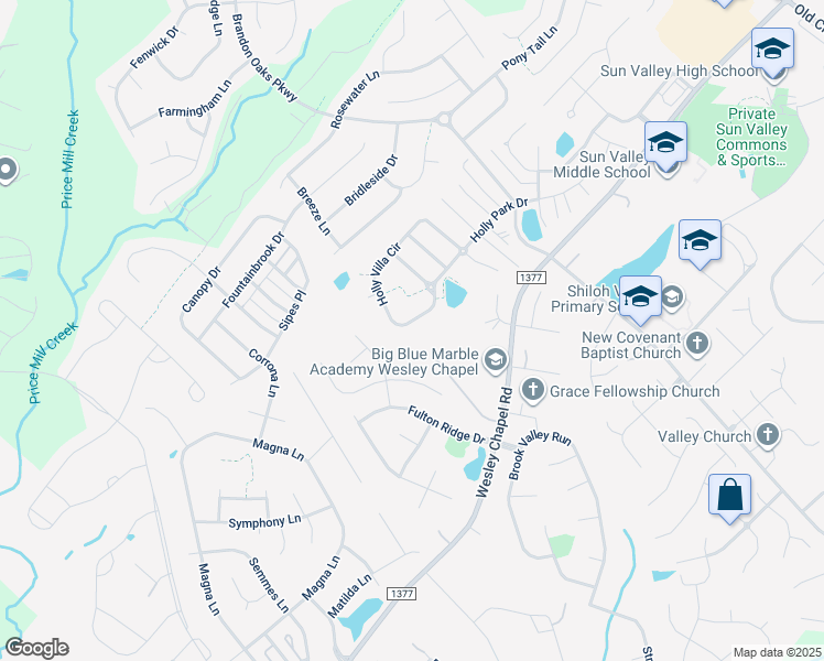 map of restaurants, bars, coffee shops, grocery stores, and more near 4090 Holly Villa Circle in Indian Trail