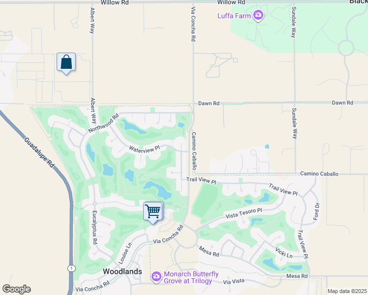 map of restaurants, bars, coffee shops, grocery stores, and more near 937 Jacqueline Place in Nipomo