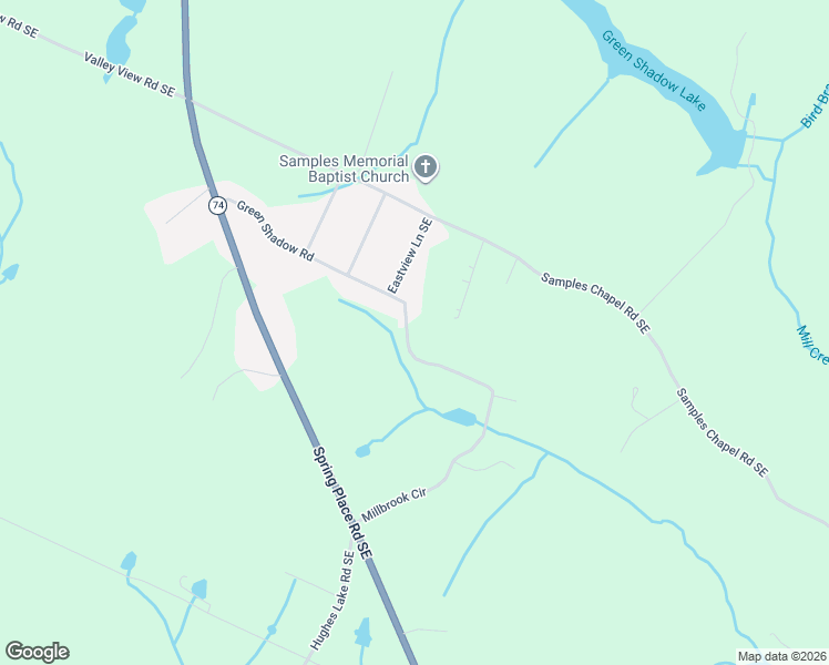 map of restaurants, bars, coffee shops, grocery stores, and more near 351 Green Shadow Road in Cleveland