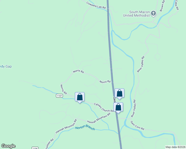 map of restaurants, bars, coffee shops, grocery stores, and more near 230 Norris Road in Otto