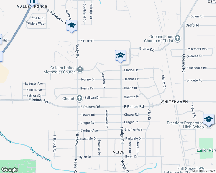map of restaurants, bars, coffee shops, grocery stores, and more near 370 Bonita Drive in Memphis