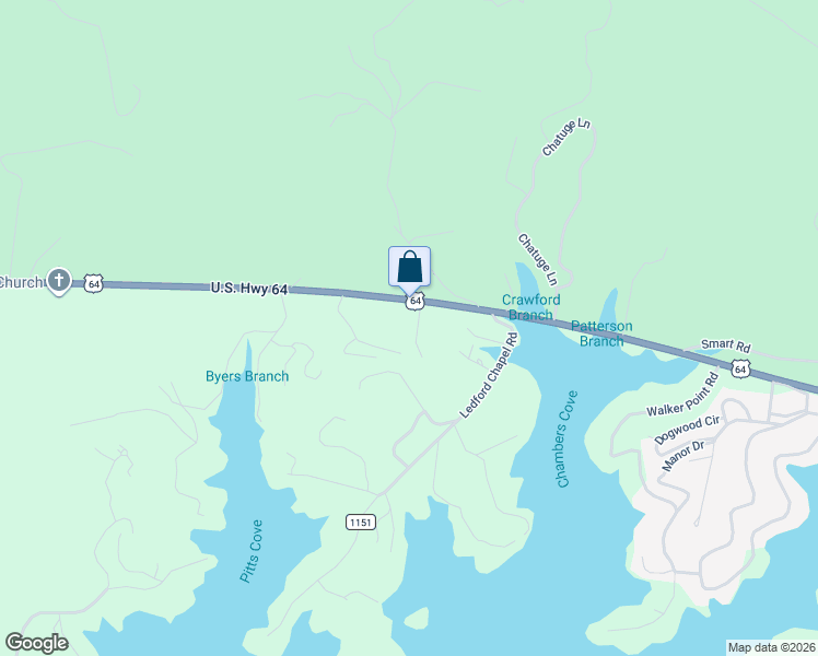 map of restaurants, bars, coffee shops, grocery stores, and more near 3346 U.S. Highway 64 in Hayesville