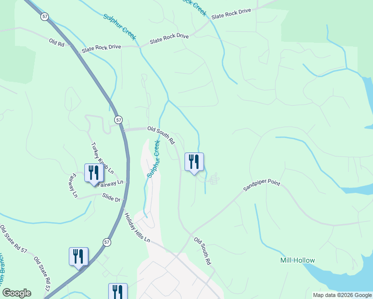 map of restaurants, bars, coffee shops, grocery stores, and more near 100 Vantage Pointe in Counce