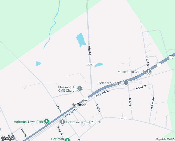 map of restaurants, bars, coffee shops, grocery stores, and more near 131 Little Road in Hoffman