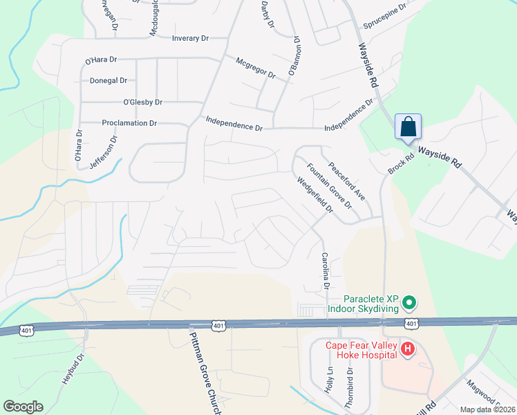 map of restaurants, bars, coffee shops, grocery stores, and more near 107 Cardinal Avenue in Raeford