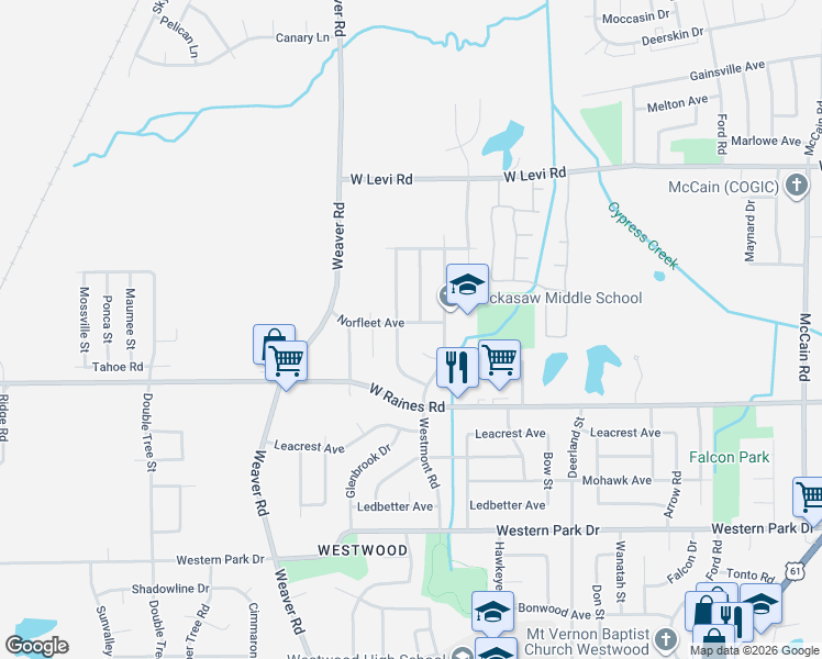map of restaurants, bars, coffee shops, grocery stores, and more near 4087 Glenbrook Street in Memphis