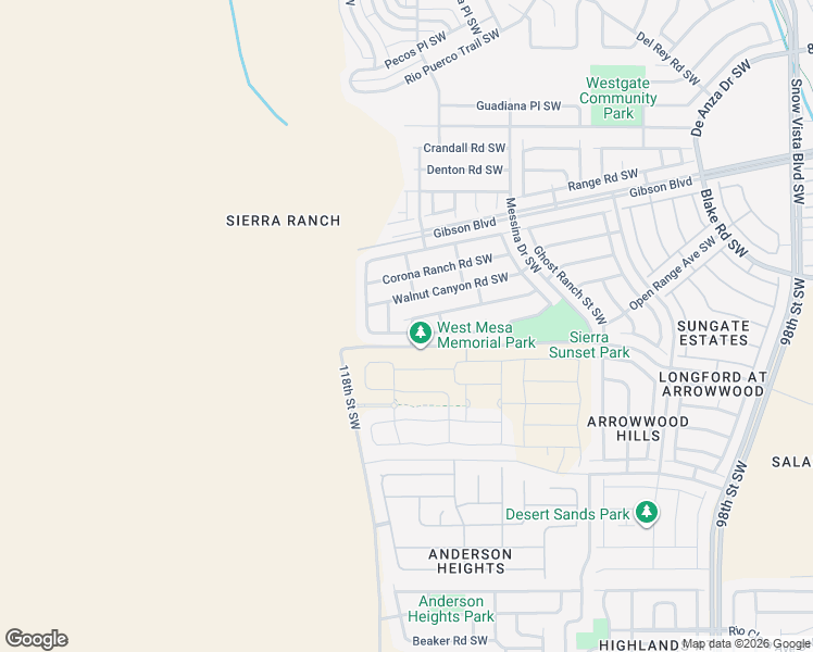 map of restaurants, bars, coffee shops, grocery stores, and more near 10756 Walnut Canyon Road Southwest in Albuquerque