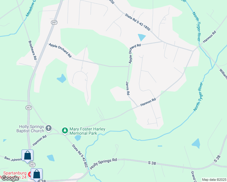 map of restaurants, bars, coffee shops, grocery stores, and more near 159 Jarvis Road in Inman