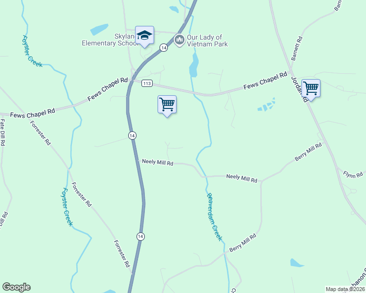 map of restaurants, bars, coffee shops, grocery stores, and more near 149 Neely Mill Road in Greer