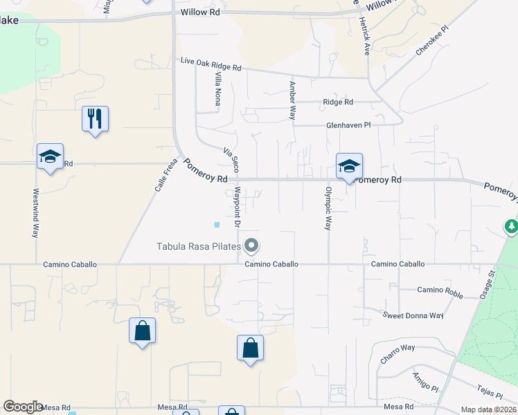 map of restaurants, bars, coffee shops, grocery stores, and more near 863 Peggy Lee Court in Nipomo