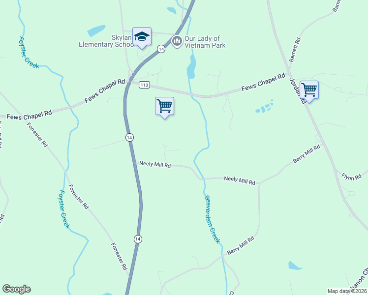 map of restaurants, bars, coffee shops, grocery stores, and more near 149 Neely Mill Road in Greer