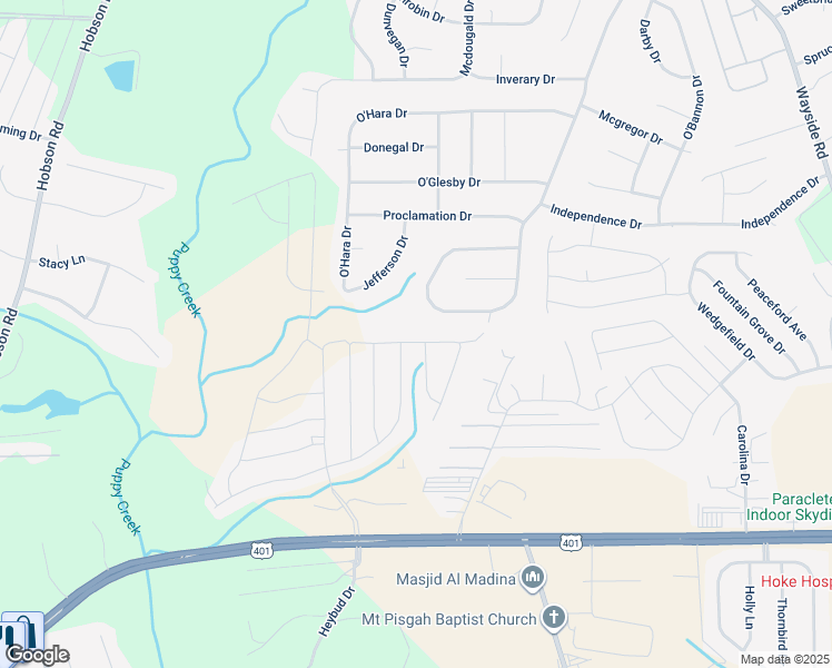 map of restaurants, bars, coffee shops, grocery stores, and more near 313 Springhaven Drive in Raeford