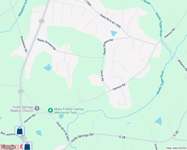 map of restaurants, bars, coffee shops, grocery stores, and more near 159 Jarvis Road in Inman