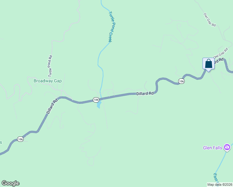 map of restaurants, bars, coffee shops, grocery stores, and more near 3731 Dillard Road in Highlands