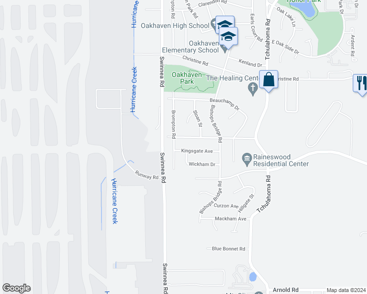 map of restaurants, bars, coffee shops, grocery stores, and more near 3048 Kingsgate Avenue in Memphis