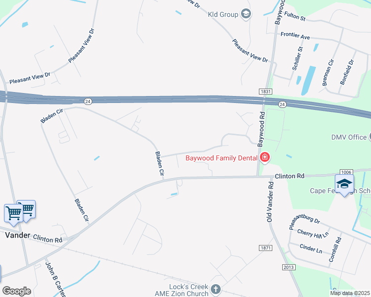 map of restaurants, bars, coffee shops, grocery stores, and more near 4013 Lifestyle Road in Fayetteville