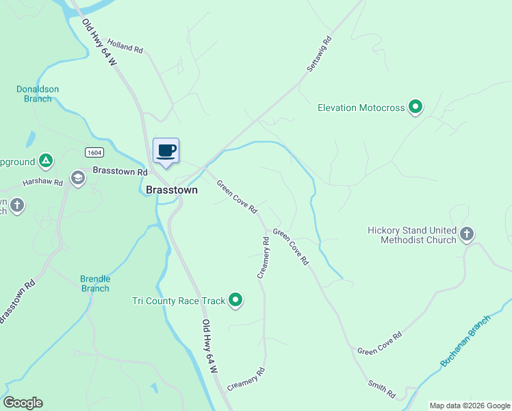 map of restaurants, bars, coffee shops, grocery stores, and more near 237 Green Cove Road in Brasstown