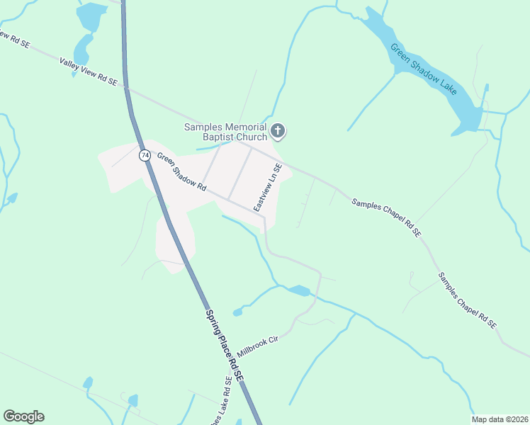 map of restaurants, bars, coffee shops, grocery stores, and more near 351 Green Shadow Road in Cleveland