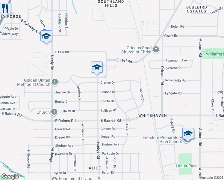map of restaurants, bars, coffee shops, grocery stores, and more near 484 Jeanne Drive in Memphis