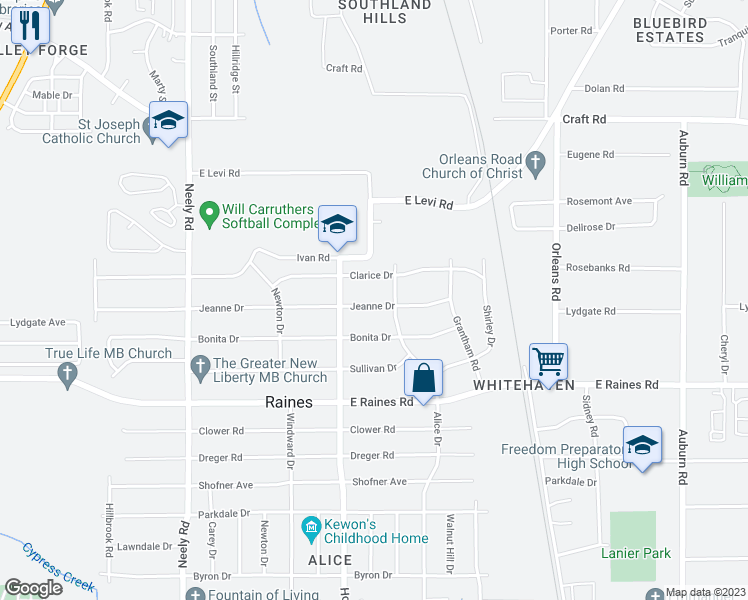 map of restaurants, bars, coffee shops, grocery stores, and more near 474 Jeanne Drive in Memphis