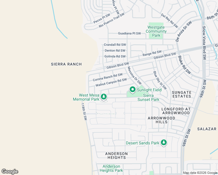 map of restaurants, bars, coffee shops, grocery stores, and more near 10723 Buck Island Road Southwest in Albuquerque