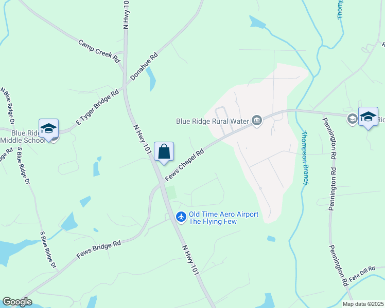 map of restaurants, bars, coffee shops, grocery stores, and more near 2270 Fews Chapel Road in Greer